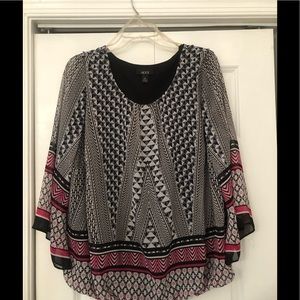 Alyx Black, pink Flowy top with waistband size 0X